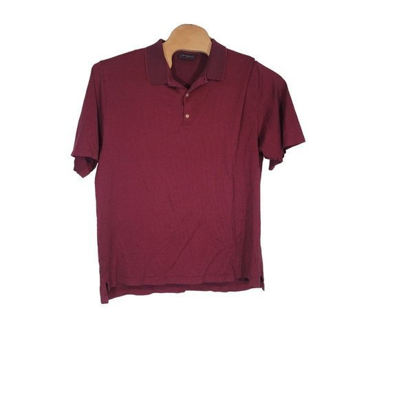 Bobby Jones Burgandy‎ Short Sleave Plaid  Golf Polo Shirt Size XXL - Picture 1 of 4